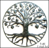 Tree Metal Art Wall Hanging, Steel Drum Art of Haiti, Haitian Steel Drum Metal Art, Metal Wall Decor